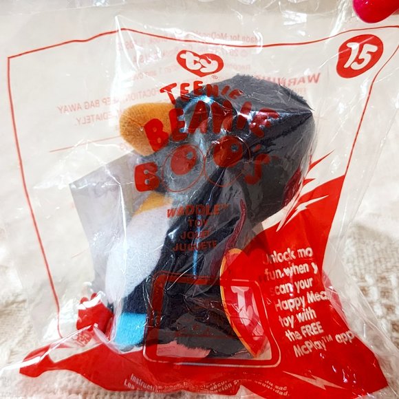 McDonalds 2017 Happy Meal Toy: WADDLE PENGUIN TY Teenie Beanie Boo #15 - NEW - Picture 2 of 4